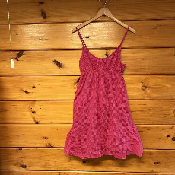 American Eagle Outfitters Dresses & Skirts - Vintage Y2K American Eagle Sun Dress Pink With White Polka Dots, Womens Size 12